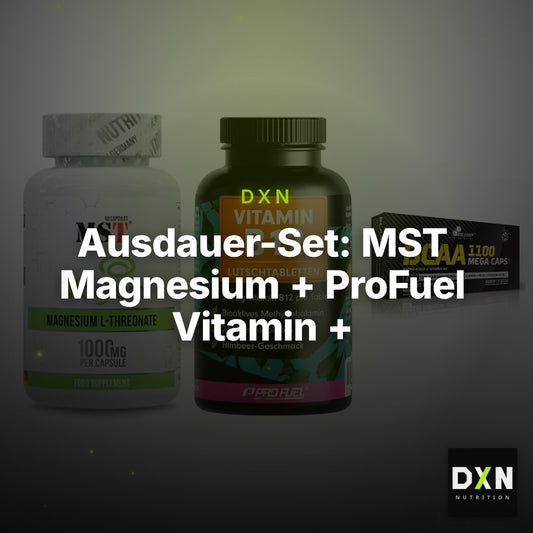 Ausdauer-Set: MST Magnesium + ProFuel Vitamin + Olimp BCAA Mega – Clean Showcase Plus