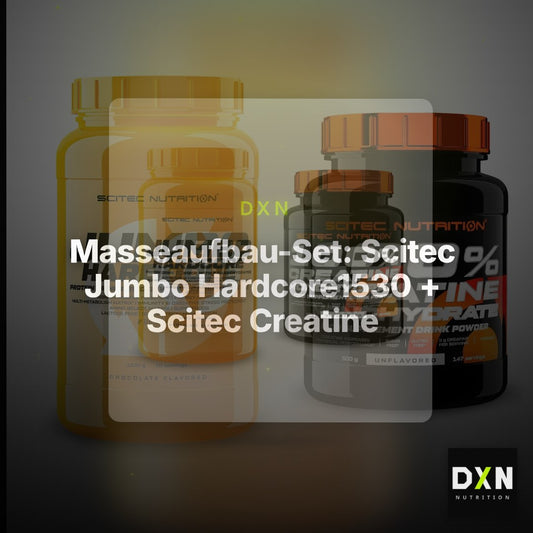 Masseaufbau-Set: Scitec Jumbo Hardcore1530 + Scitec Creatine – Clean Showcase Plus