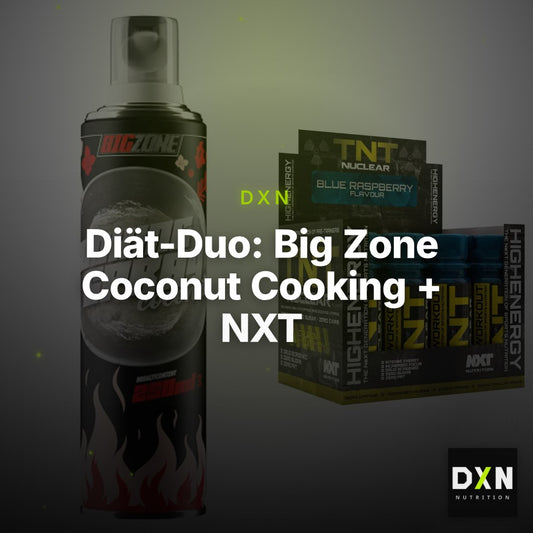 Diät-Duo: Big Zone Coconut Cooking + NXT Nutrition TNT Nuclear – Clean Showcase Plus
