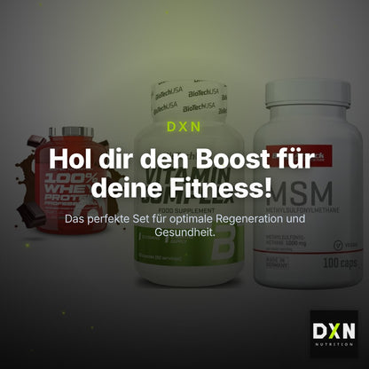 Regenerations-Set: Scitec 100% + BioTech Vitamin + Body Attack MSM – Clean Showcase Plus