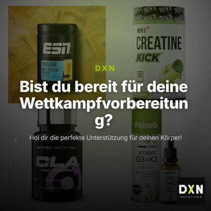 Wettkampfvorbereitung: ESN ISOCLEAR + MST Creatine + 2 weitere – Clean Showcase Plus