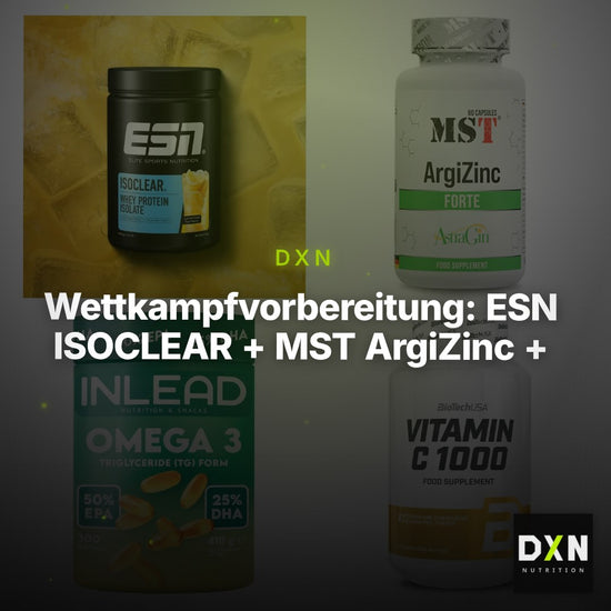 Wettkampfvorbereitung: ESN ISOCLEAR + MST ArgiZinc + 2 weitere – Clean Showcase Plus