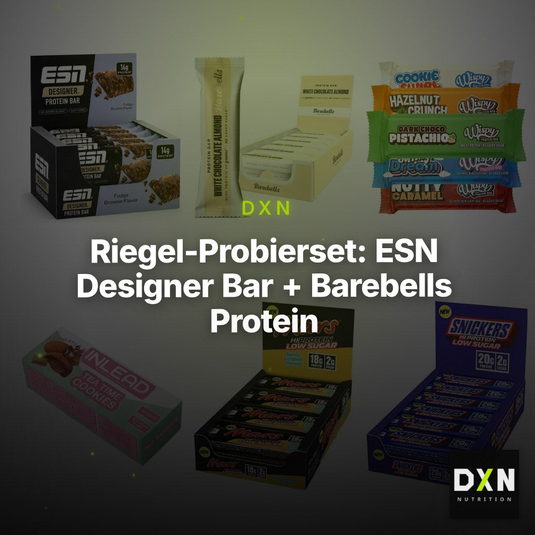 Riegel-Probierset: ESN Designer Bar + Barebells Protein + 4 weitere – Clean Showcase Plus