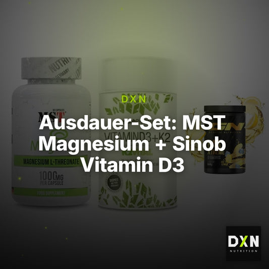 Ausdauer-Set: MST Magnesium + Sinob Vitamin D3 + GN EAA Xtreme – Clean Showcase Plus