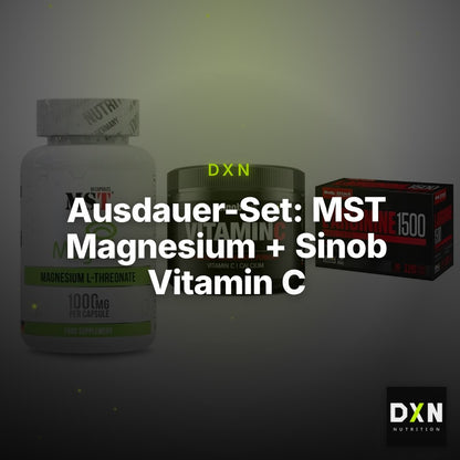 Ausdauer-Set: MST Magnesium + Sinob Vitamin C + Body Attack – Clean Showcase Plus