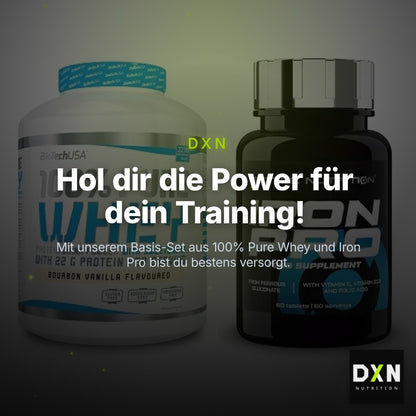 Basis-Set: BioTech 100% Pure Whey + Scitec Iron Pro – Clean Showcase Plus