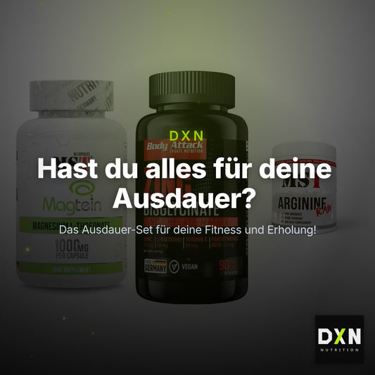 Ausdauer-Set: MST Magnesium + Body Attack Zink + MST Arginine RAW – Clean Showcase Plus
