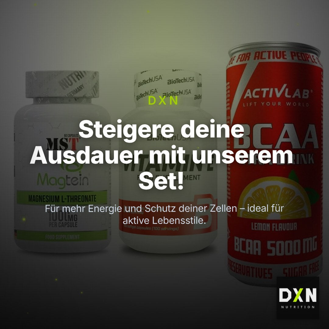 Ausdauer-Set: MST Magnesium + BioTech Vitamin + Activlab BCAA – Clean Showcase Plus