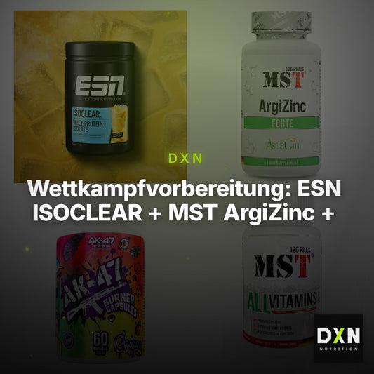 Wettkampfvorbereitung: ESN ISOCLEAR + MST ArgiZinc + 2 weitere – Clean Showcase Plus