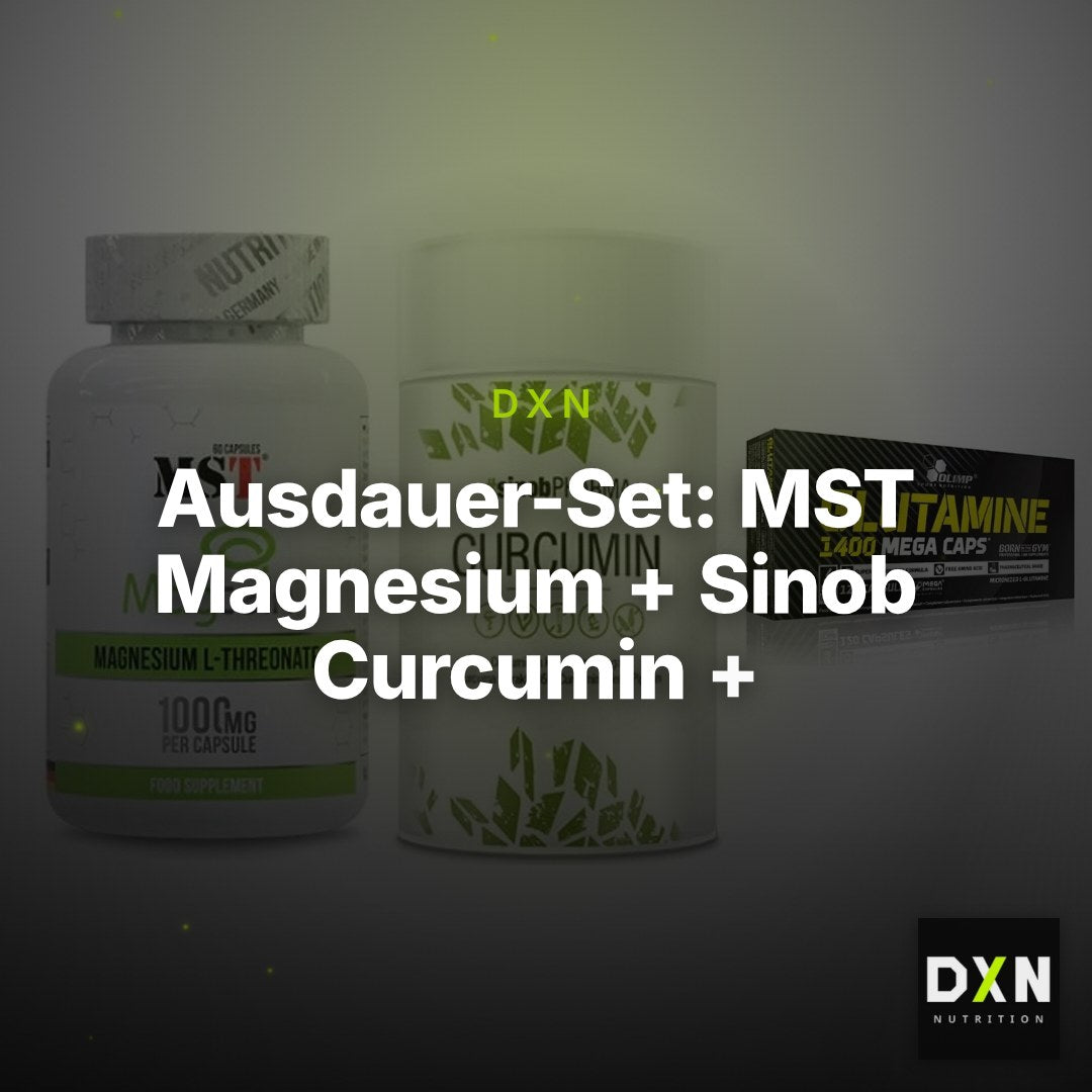Ausdauer-Set: MST Magnesium + Sinob Curcumin + Olimp L-Glutamin – Clean Showcase Plus