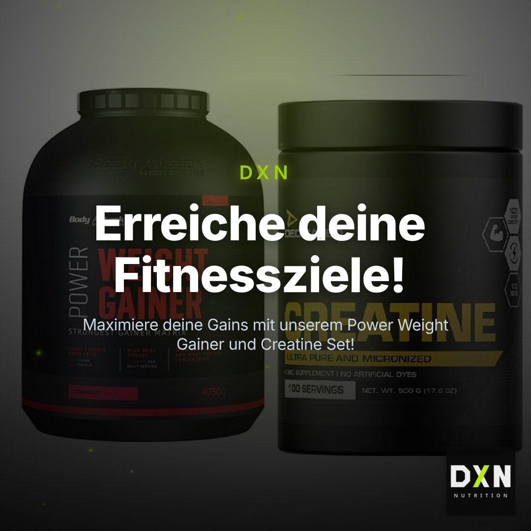 Masseaufbau-Set: Body Attack Power Weight Gainer + Dedicated Creatine – Clean Showcase Plus