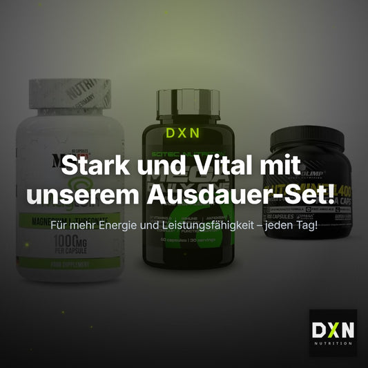 Ausdauer-Set: MST Magnesium + Scitec Mega + Olimp L-Glutamin – Clean Showcase Plus