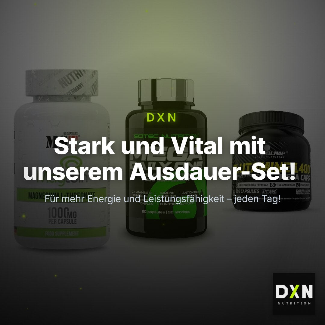 Ausdauer-Set: MST Magnesium + Scitec Mega + Olimp L-Glutamin – Clean Showcase Plus