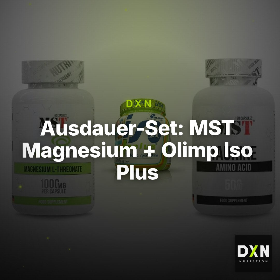 Ausdauer-Set: MST Magnesium + Olimp Iso Plus + MST Taurine – Clean Showcase Plus
