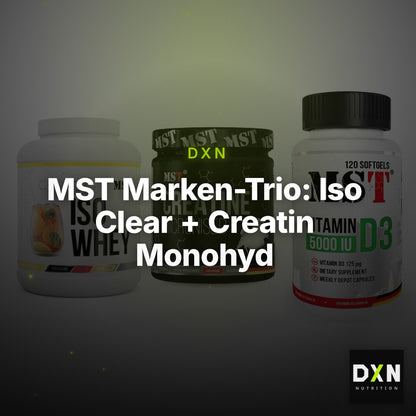 MST Marken-Trio: Iso Clear + Creatin Monohyd + Vitamin D3 – Clean Showcase Plus