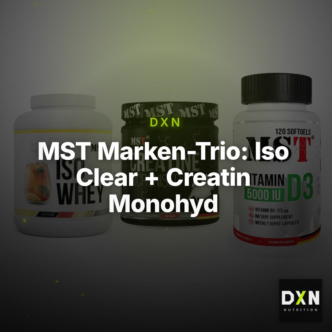 MST Marken-Trio: Iso Clear + Creatin Monohyd + Vitamin D3 – Clean Showcase Plus