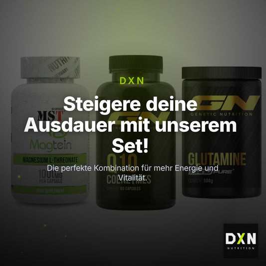 Ausdauer-Set: MST Magnesium + GN Q10 Health + GN Nano Pure – Clean Showcase Plus