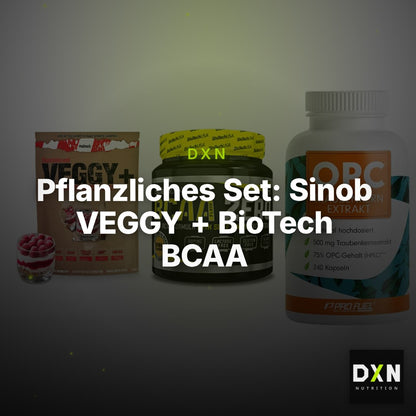 Pflanzliches Set: Sinob VEGGY + BioTech BCAA + ProFuel OPC – Clean Showcase Plus