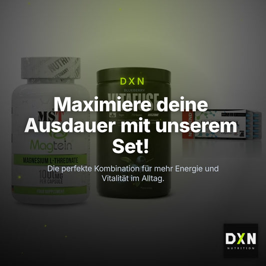 Ausdauer-Set: MST Magnesium + Big Zone Vitafus + Nutrend Multimin – Clean Showcase Plus