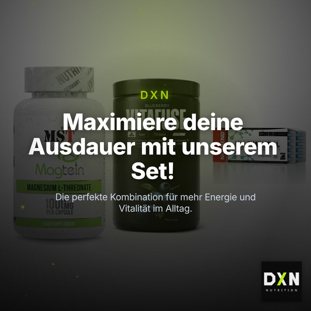 Ausdauer-Set: MST Magnesium + Big Zone Vitafus + Nutrend Multimin – Clean Showcase Plus