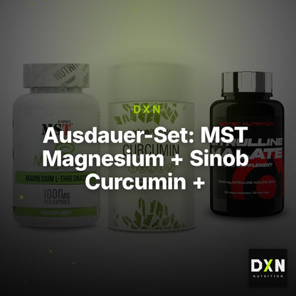 Ausdauer-Set: MST Magnesium + Sinob Curcumin + Scitec Citrullin – Clean Showcase Plus