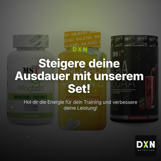 Ausdauer-Set: MST Magnesium + INLEAD Vitamin C + MST EAA & BCAA – Clean Showcase Plus