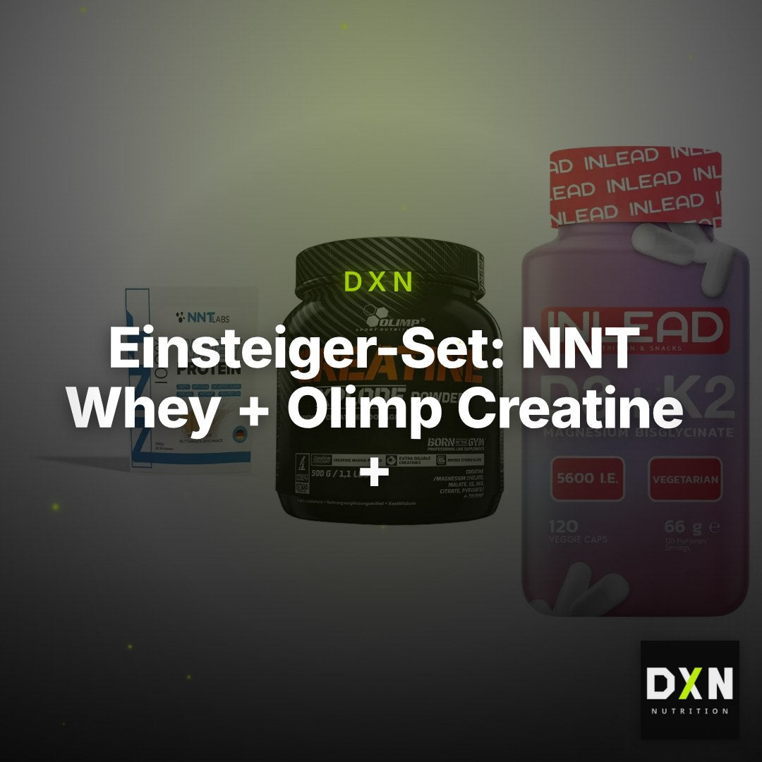 Einsteiger-Set: NNT Whey + Olimp Creatine + INLEAD Vitamin – Clean Showcase Plus