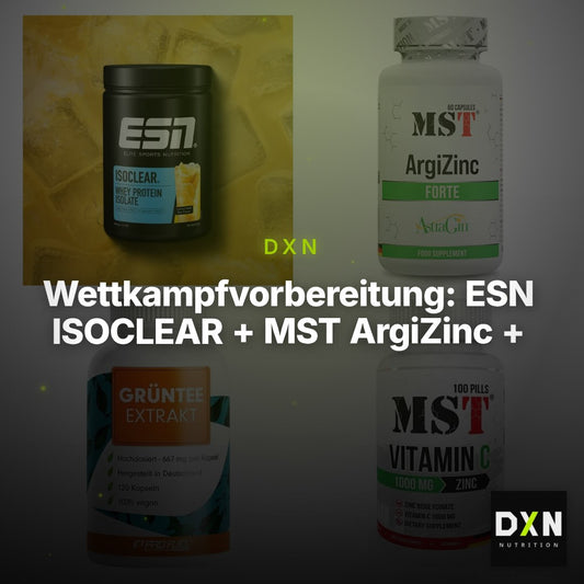 Wettkampfvorbereitung: ESN ISOCLEAR + MST ArgiZinc + 2 weitere – Clean Showcase Plus