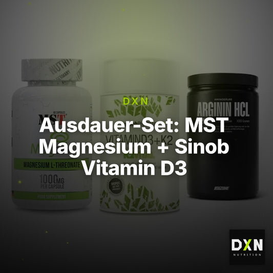 Ausdauer-Set: MST Magnesium + Sinob Vitamin D3 + Big Zone L-Argin – Clean Showcase Plus