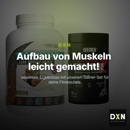 Masseaufbau-Set: ProFuel VEGAIN MAX Gainer + Weider Intense Pure – Clean Showcase Plus