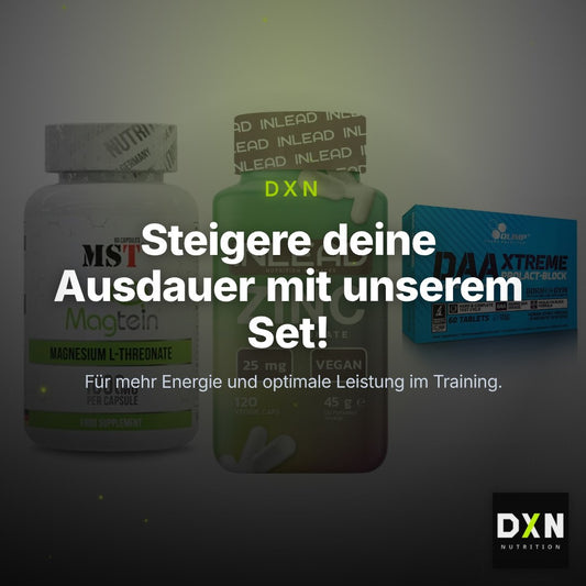 Ausdauer-Set: MST Magnesium + INLEAD Zink + Olimp DAA Xtreme – Clean Showcase Plus