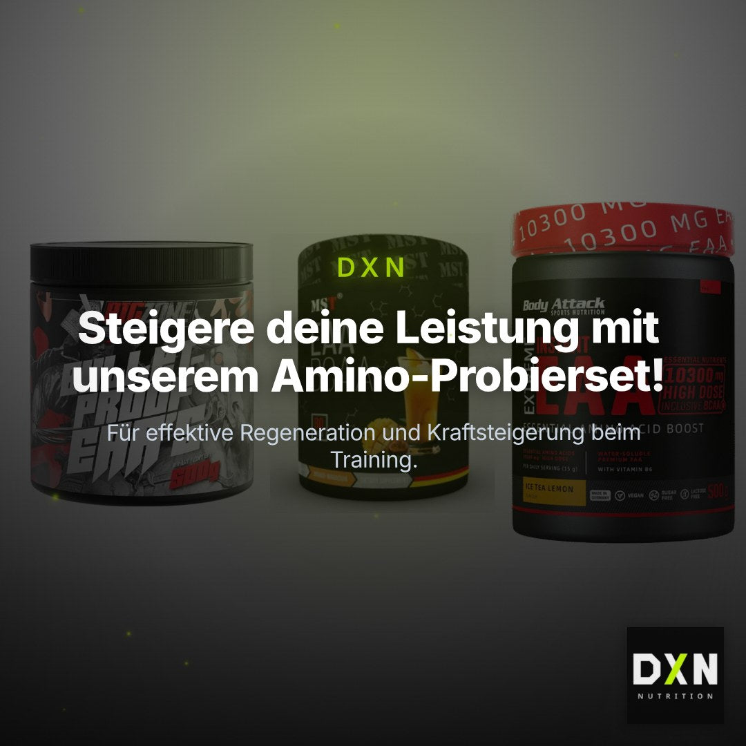 Amino-Probierset: Big Zone + MST EAA & BCAA + Body Attack – Clean Showcase Plus