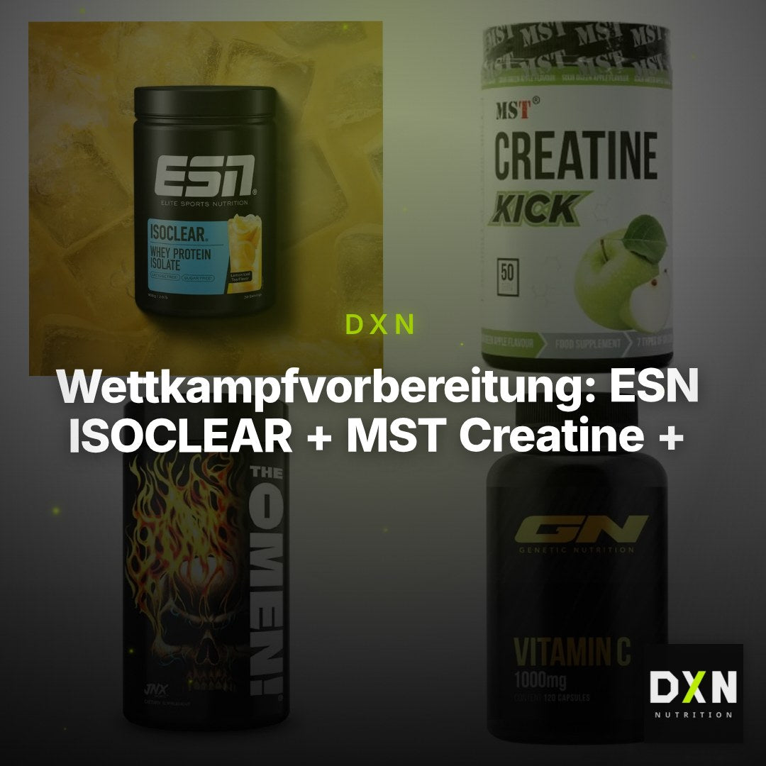 Wettkampfvorbereitung: ESN ISOCLEAR + MST Creatine + 2 weitere – Clean Showcase Plus