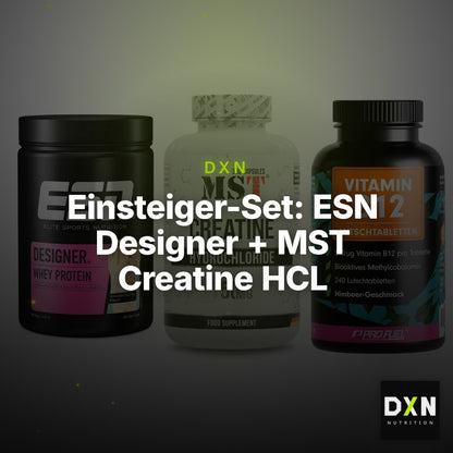 Einsteiger-Set: ESN Designer + MST Creatine HCL + ProFuel Vitamin – Clean Showcase Plus