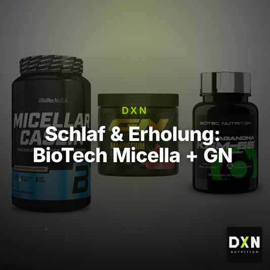 Schlaf & Erholung: BioTech Micella + GN Magnesium + Scitec KSM-66 – Clean Showcase Plus