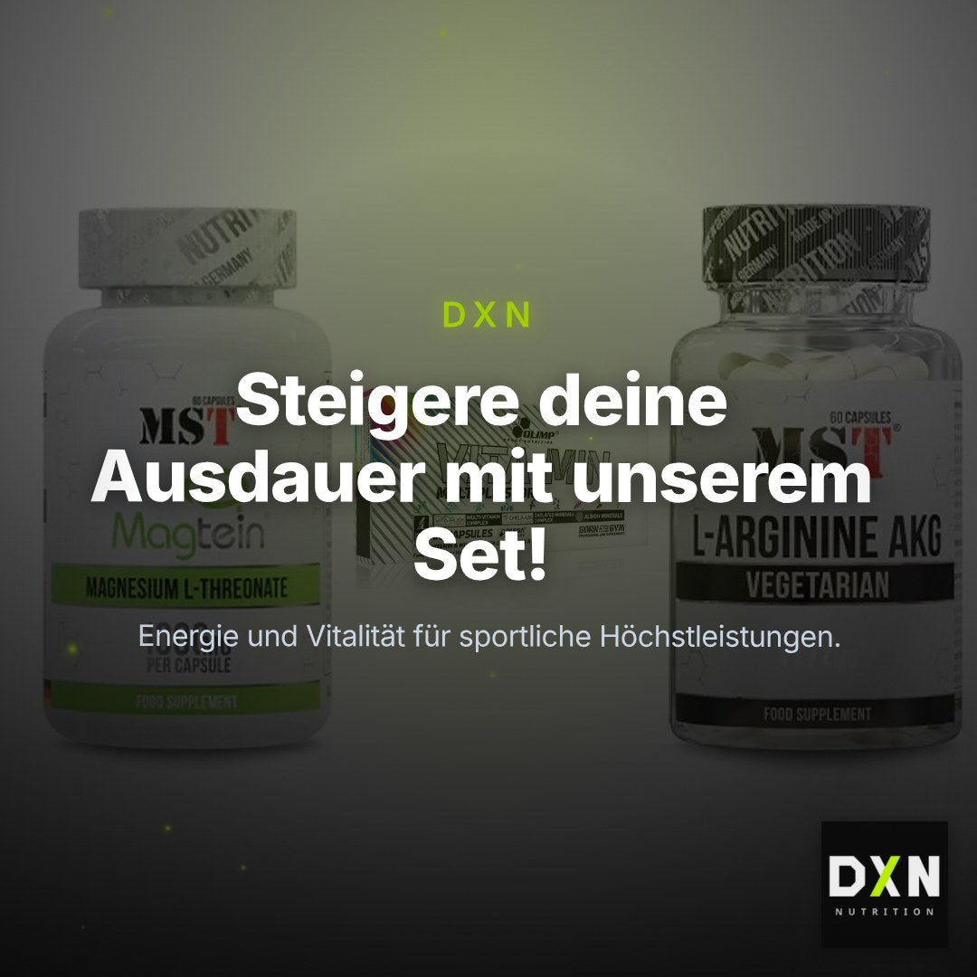 Ausdauer-Set: MST Magnesium + Olimp Vita-Min + MST Arginin AAKG – Clean Showcase Plus