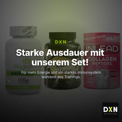 Ausdauer-Set: MST Magnesium + Big Zone Buffere + INLEAD Collagen – Clean Showcase Plus