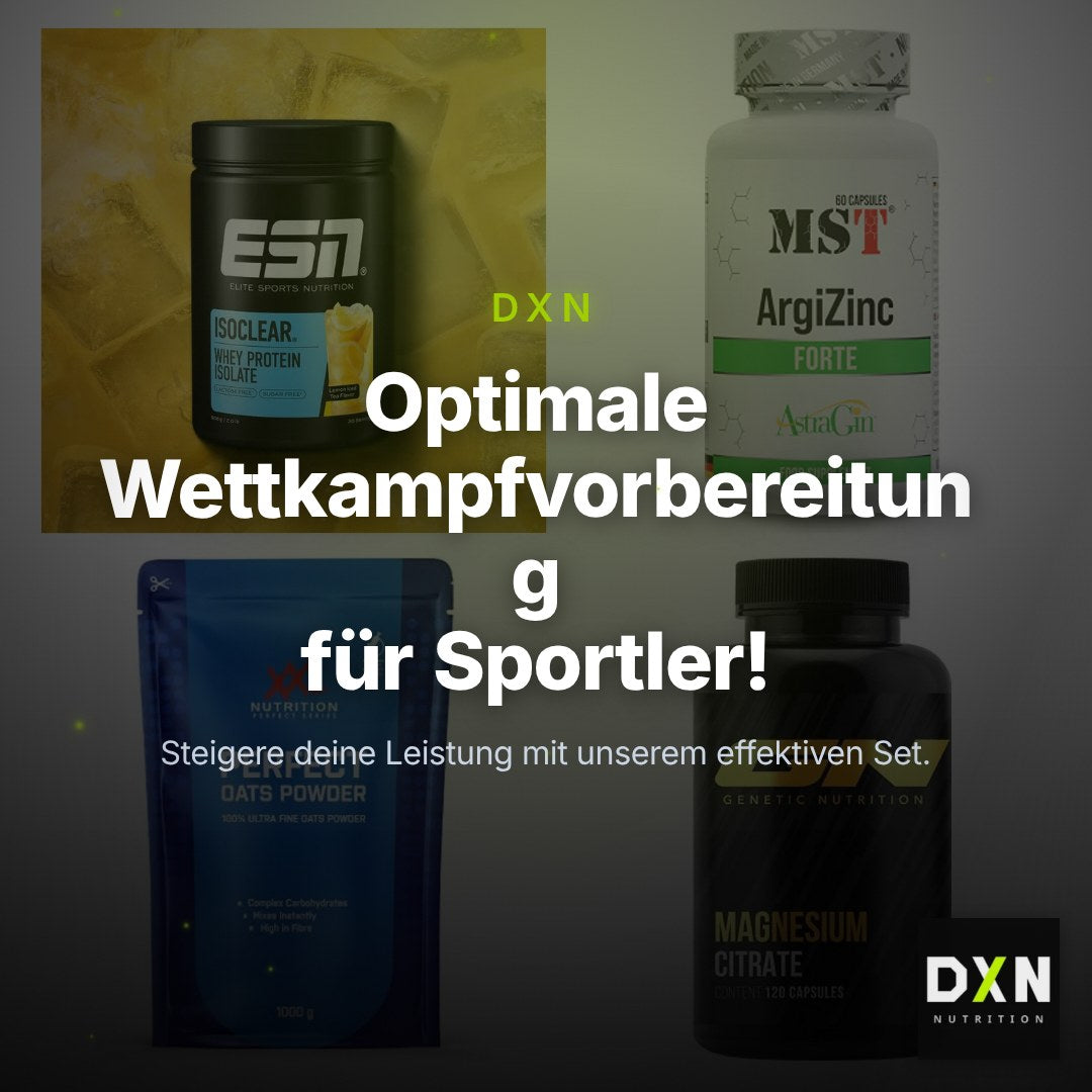 Wettkampfvorbereitung: ESN ISOCLEAR + MST ArgiZinc + 2 weitere – Clean Showcase Plus