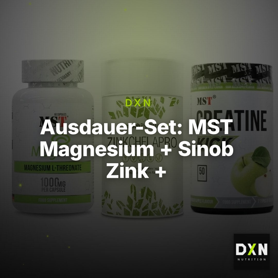 Ausdauer-Set: MST Magnesium + Sinob Zink + MST Creatine – Clean Showcase Plus