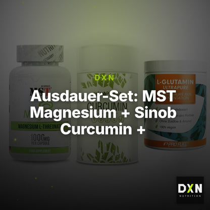 Ausdauer-Set: MST Magnesium + Sinob Curcumin + ProFuel Glutamin – Clean Showcase Plus