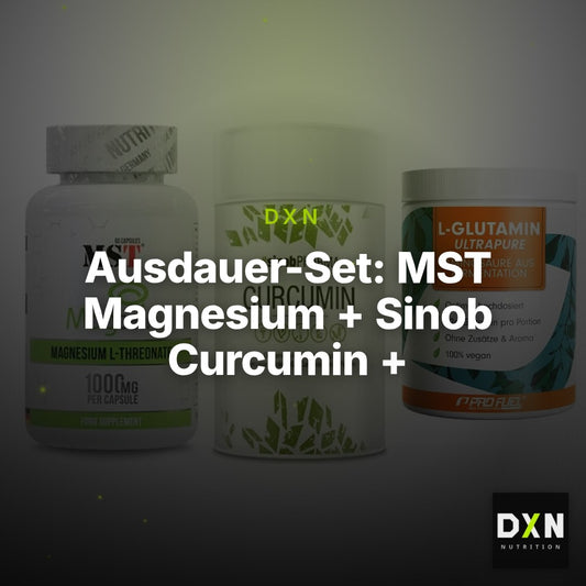 Ausdauer-Set: MST Magnesium + Sinob Curcumin + ProFuel Glutamin – Clean Showcase Plus