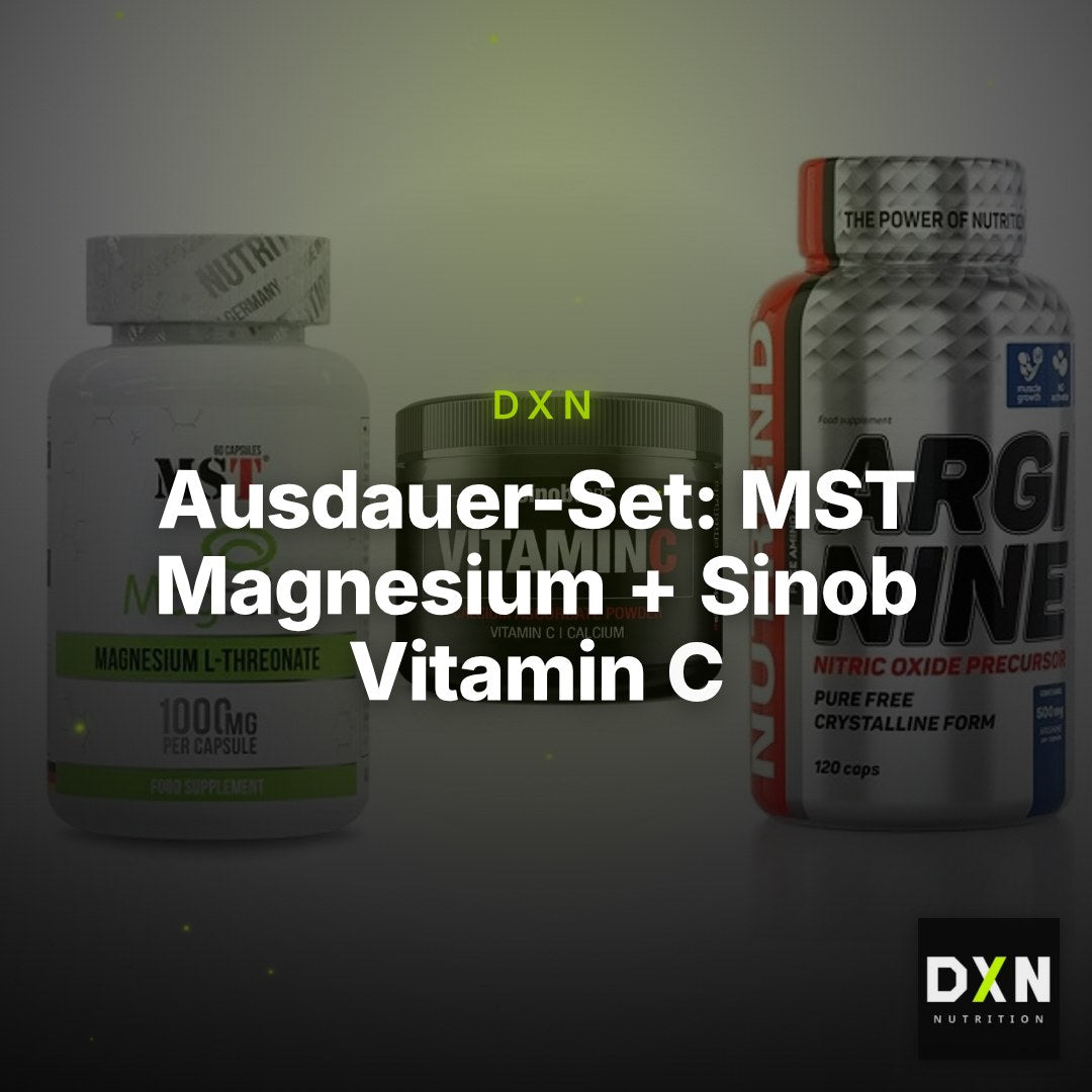 Ausdauer-Set: MST Magnesium + Sinob Vitamin C + Nutrend Arginine – Clean Showcase Plus