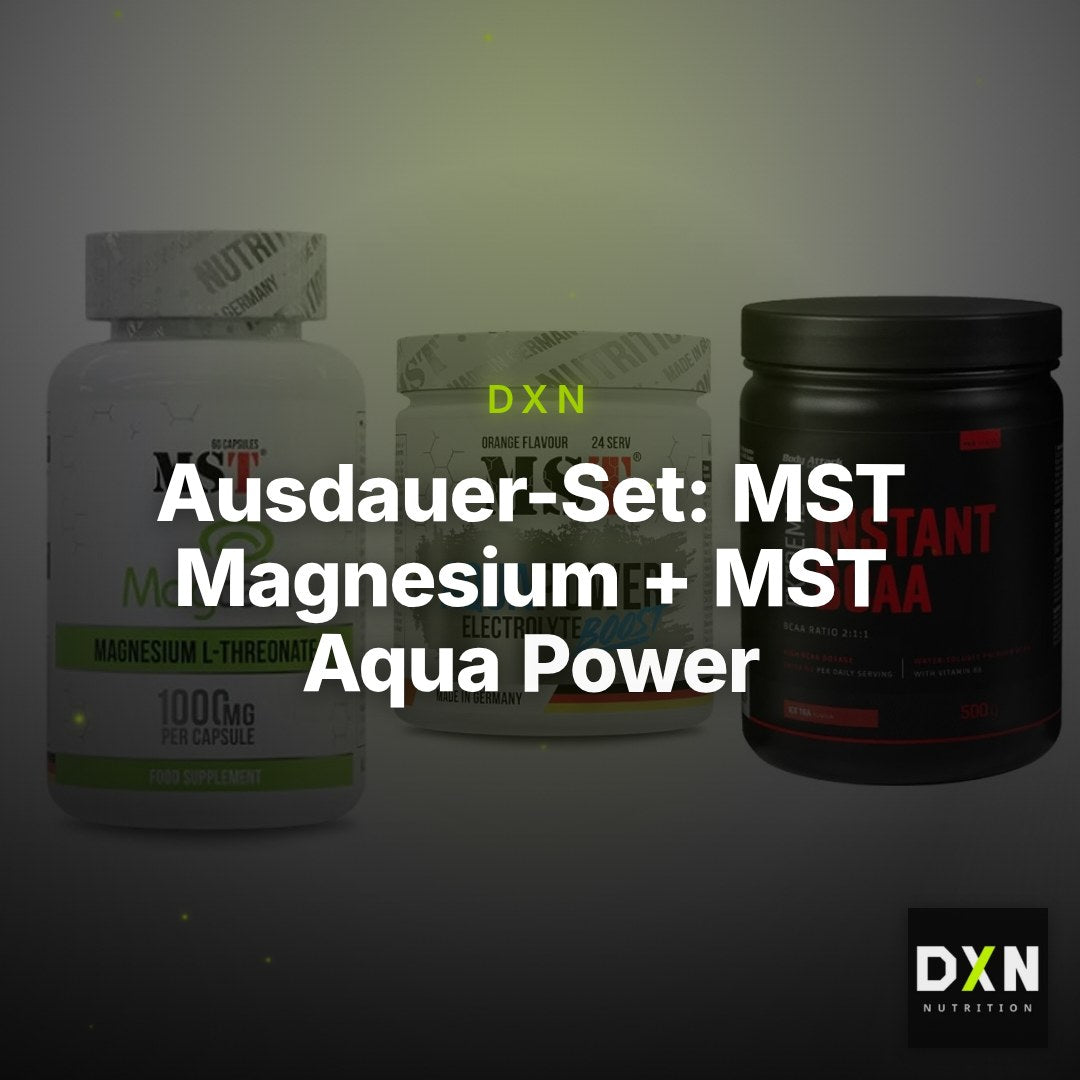 Ausdauer-Set: MST Magnesium + MST Aqua Power + Body Attack – Clean Showcase Plus