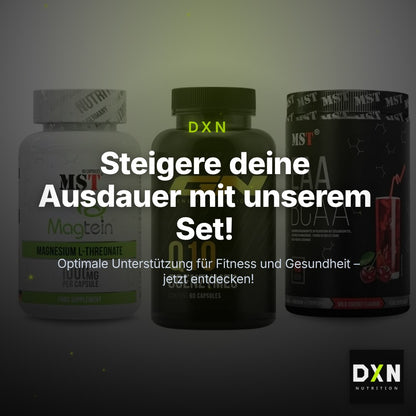 Ausdauer-Set: MST Magnesium + GN Q10 Health + MST EAA & BCAA – Clean Showcase Plus