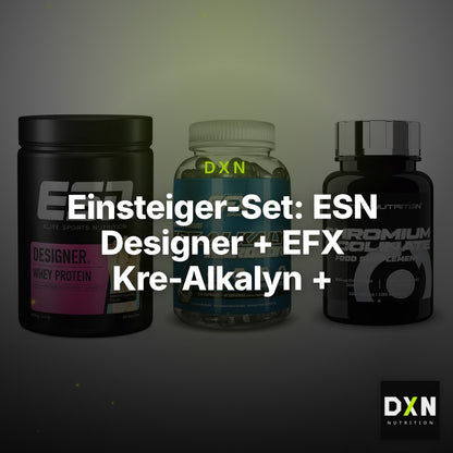 Einsteiger-Set: ESN Designer + EFX Kre-Alkalyn + Scitec Chromium – Clean Showcase Plus