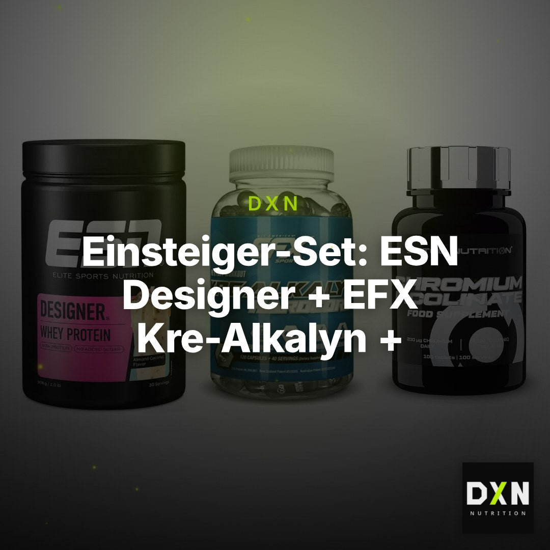 Einsteiger-Set: ESN Designer + EFX Kre-Alkalyn + Scitec Chromium – Clean Showcase Plus