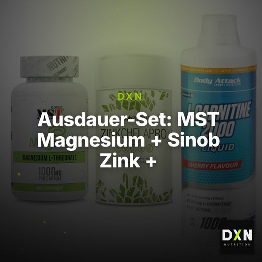 Ausdauer-Set: MST Magnesium + Sinob Zink + Body Attack – Clean Showcase Plus
