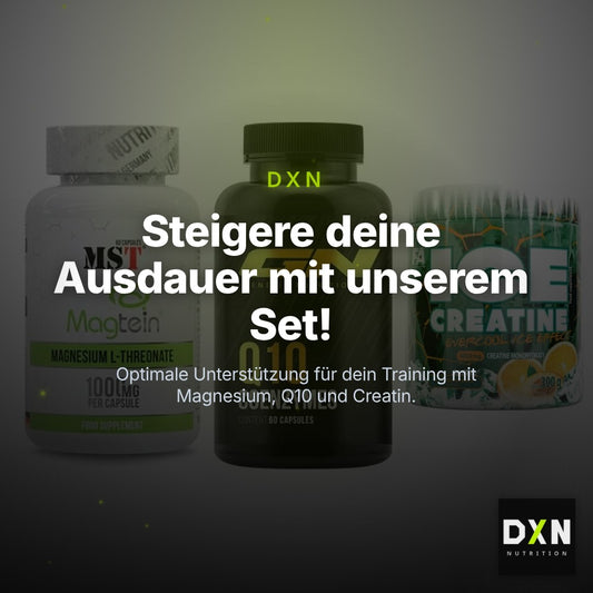 Ausdauer-Set: MST Magnesium + GN Q10 Health + FA Nutrition ICE – Clean Showcase Plus