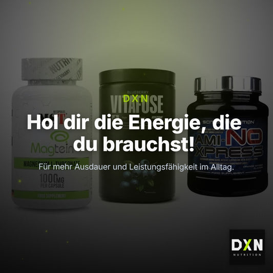 Ausdauer-Set: MST Magnesium + Big Zone Vitafus + Scitec Ami-NO – Clean Showcase Plus