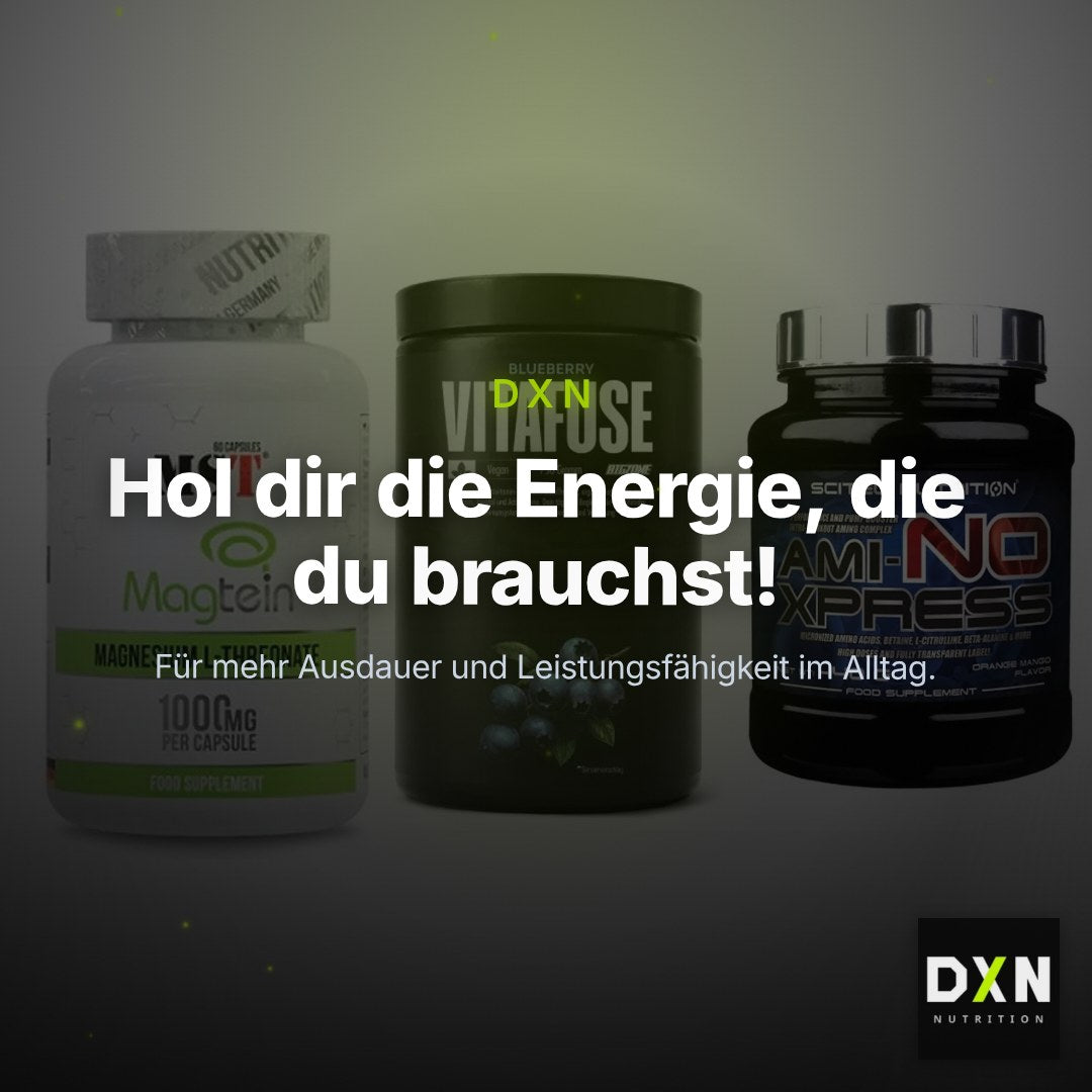 Ausdauer-Set: MST Magnesium + Big Zone Vitafus + Scitec Ami-NO – Clean Showcase Plus
